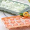 With Ice Shovel Ice Cube Molds 3 Layer Round Ice Cube Trays Ice Cube Maker Box  Household