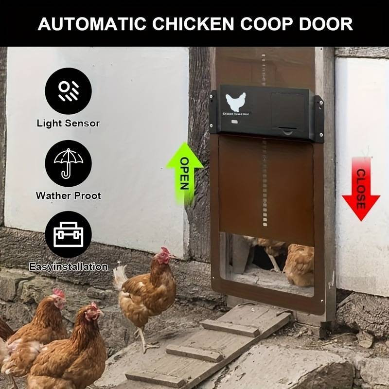 Automatische Hühnerstalltür mit Solarenergie und Fernbedienung für den Heimgebrauch