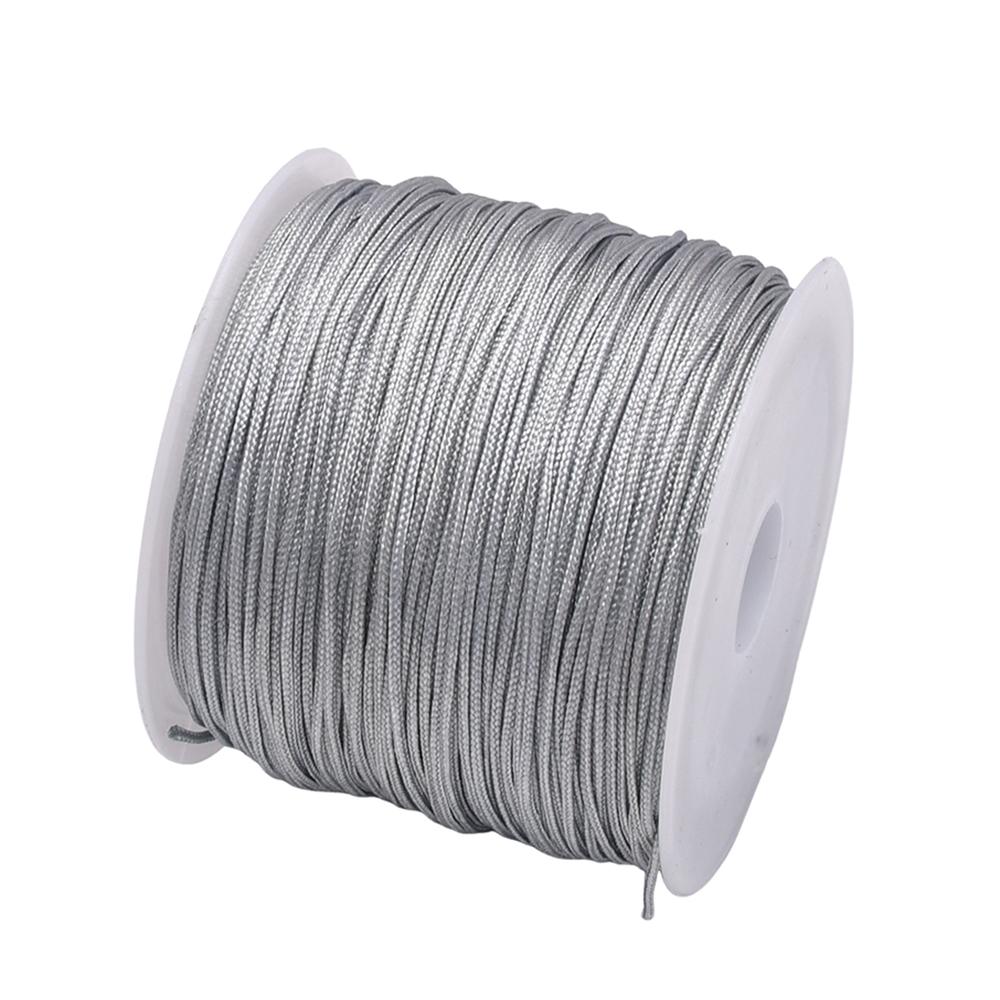 50Yds 0.8mm Crafts Nylon Cord For Jewelry Making Beading Braided Nylon Satin String for Bracelets Rattail Trim Chinese Knot