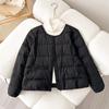 Wind collarless light down cotton clothes women's winter loose casual fashion warm cotton coat