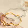 Spirit Snake Design Bracelet Girls Premium Sense Curve Bracelet Stainless Steel Opening Bracelet