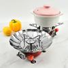 Portable Windproof Stove Stainless Steel Foldable Stove Furnace for Burner Outdoor Folding Metal Gas Stove Camping Tools