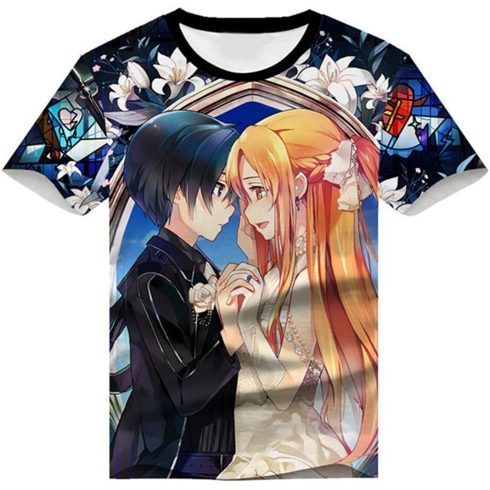 Anime Sword Art Online Kirito SAO 3D Printed T-Shirt Adult Cosplay Funny Quick Dry COOL Short Sleeve Tee Tops