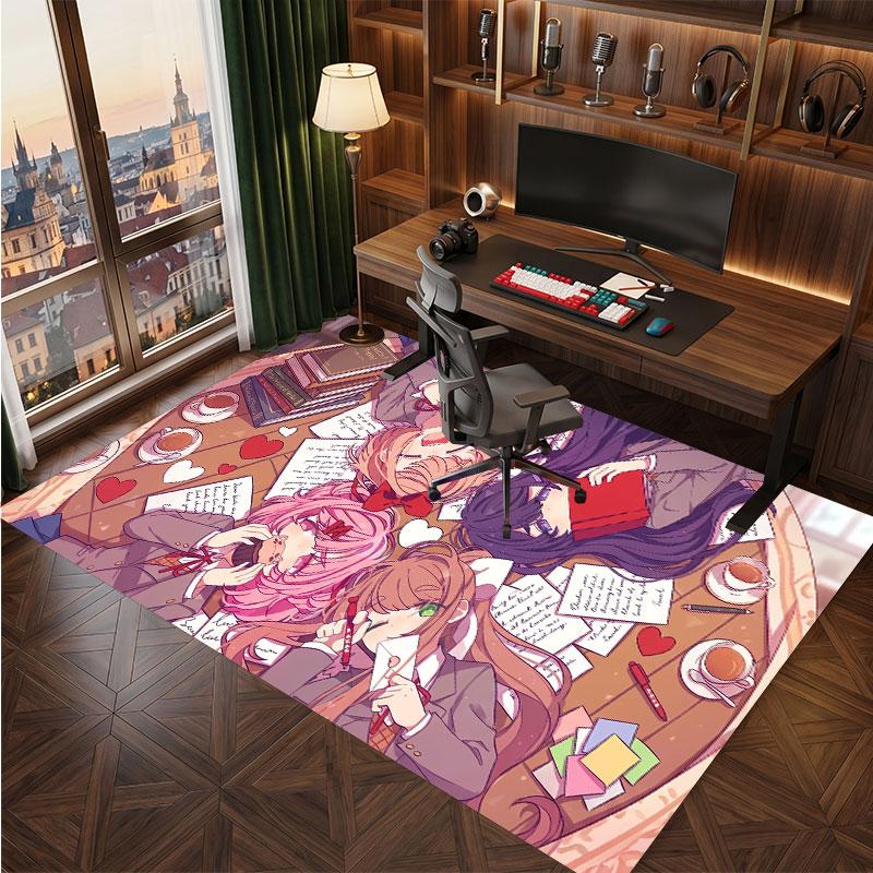 Doki Doki Literature Club Rug Soft Thick Non Slip Floor Carpet for Bedroom Living Room Home Decor