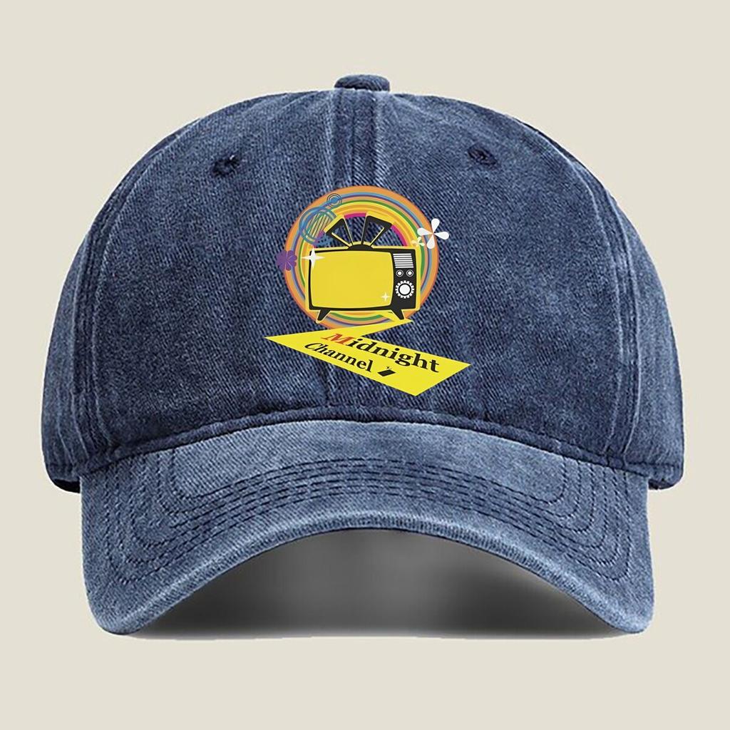 Midnight Channel Retro TV Fashion Washed Baseball Cap Hat Outdoor Activities