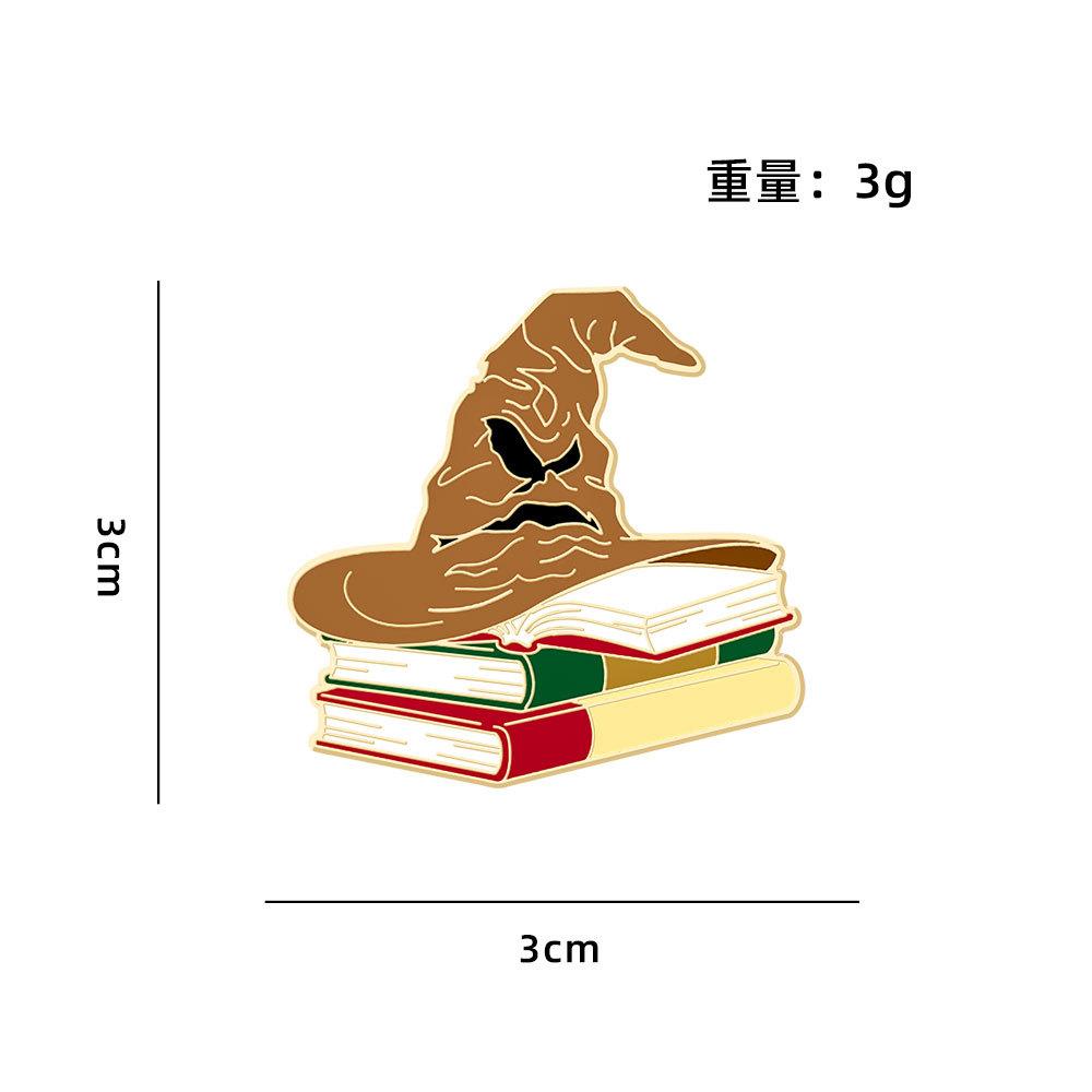 Harry Potter Peripheral Hedwig Owl Badge Sorting Hat Brooch Golden Snitch Student Bag Ornament