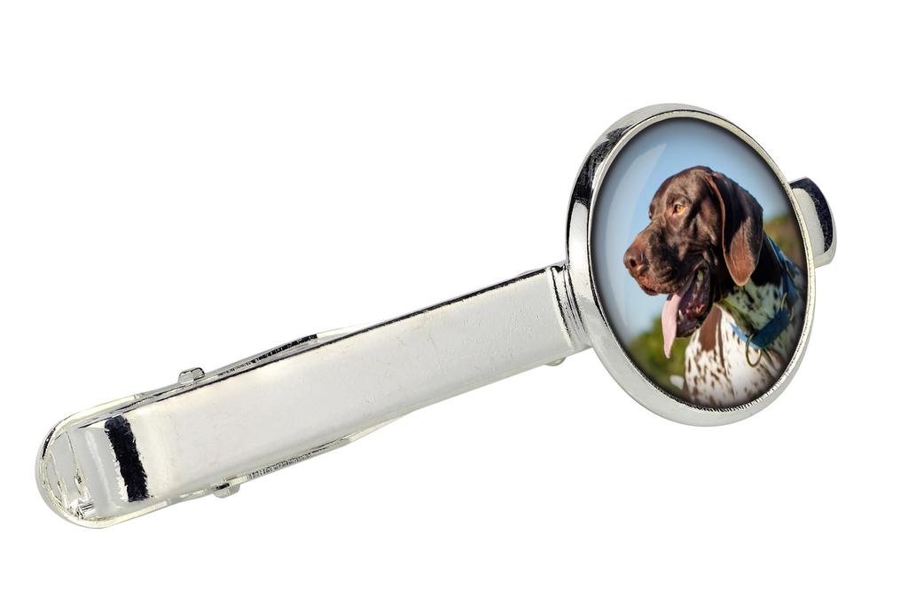 English Pointer - cufflinks and tie with your photo, a suit decoration, men's jewelry from the Art-Dog brand.