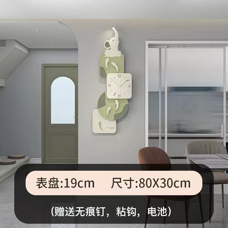High End Watch MDF+Iron+Acrylic Material Silent Movement Wall Clock Fashion Cream Style Living Room Clock Clock