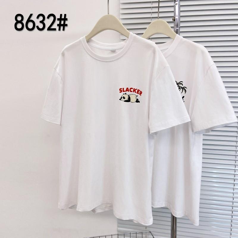 100% Cotton High-Grade Men s Short-Sleeve Loose Beach T-Shirt, Trendy Casual Cultural Round Neck Mixed Sizes