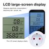 AC Power Meter Socket Electric Energy Monitor LCD Display Electricity Billing Plug KWH Voltage Current Tester Overload Protector