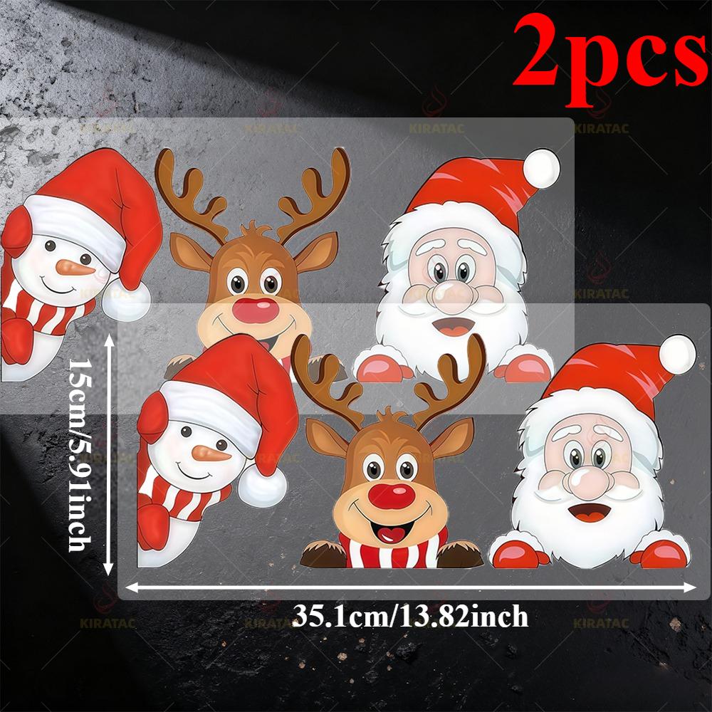 3pcs Set Christmas Decoration Car Stickers for Auto Windows Trunk Front Motorcycle Fairings Scooters Door Universal Vinyl Decals