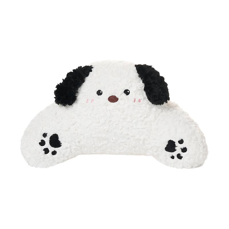 Niedliches Welpen Autositzkissen Plüsch Dick Warm Autositz Nackenkissen Winter Anti-Rutsch Autositzbezug Rückenkissen Lendenwirbelstütze