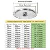 20/22/24Cm Stainless Steel Cookware Lid Reusable Cooking Pot Cover Wok Cover Frying Pan Lid Flat Pan Cover For Bowls Basins
