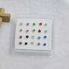 20 Teile/schachtel Frauen Blume Strass Versilbert Nase Stud Body Piercing Schmuck