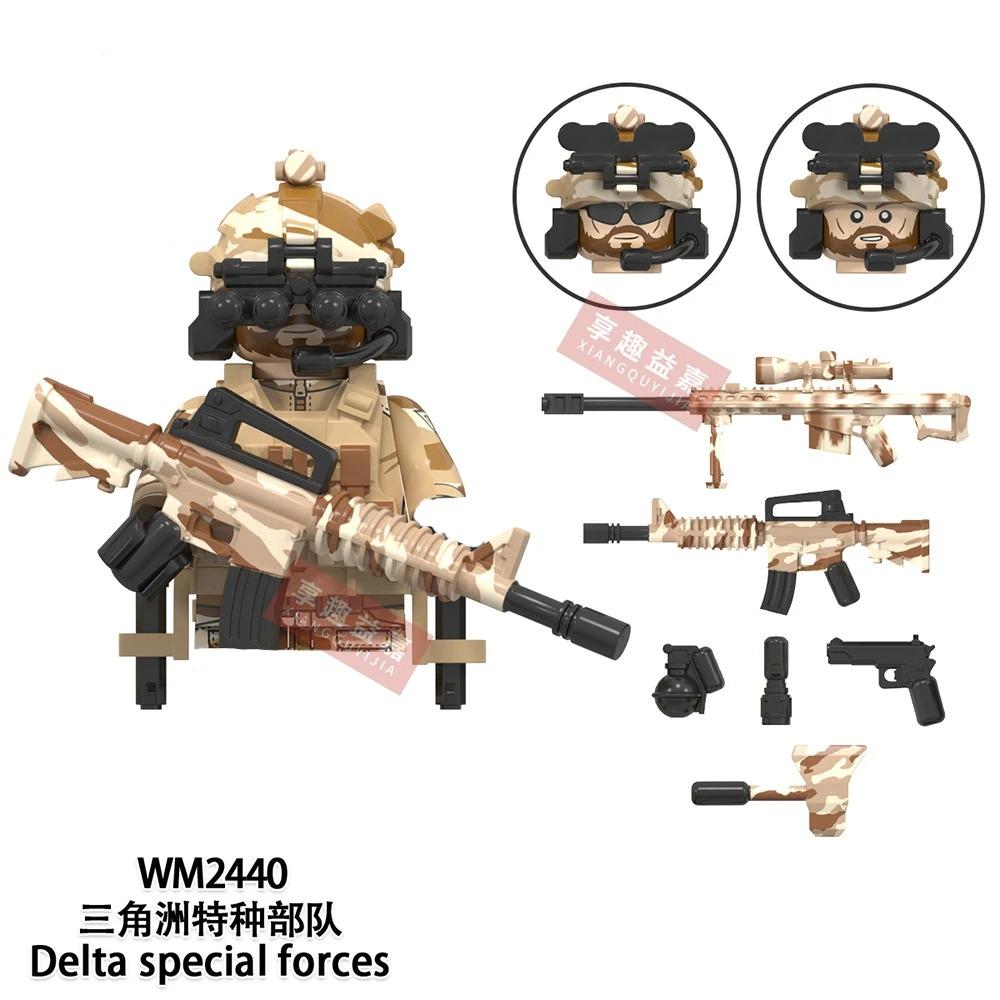 X0300 MOC Military Building Blocks Bricks Anime Mini Action Soldier Figures Diy Assembly Toys Kids Birthday Gifts WM2207 WM6147
