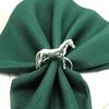 Pack of 6 Elegant Horse Design Napkin Rings Alloy Western Equestrians Napkin Buckle for Dining Table Parties Event Decors