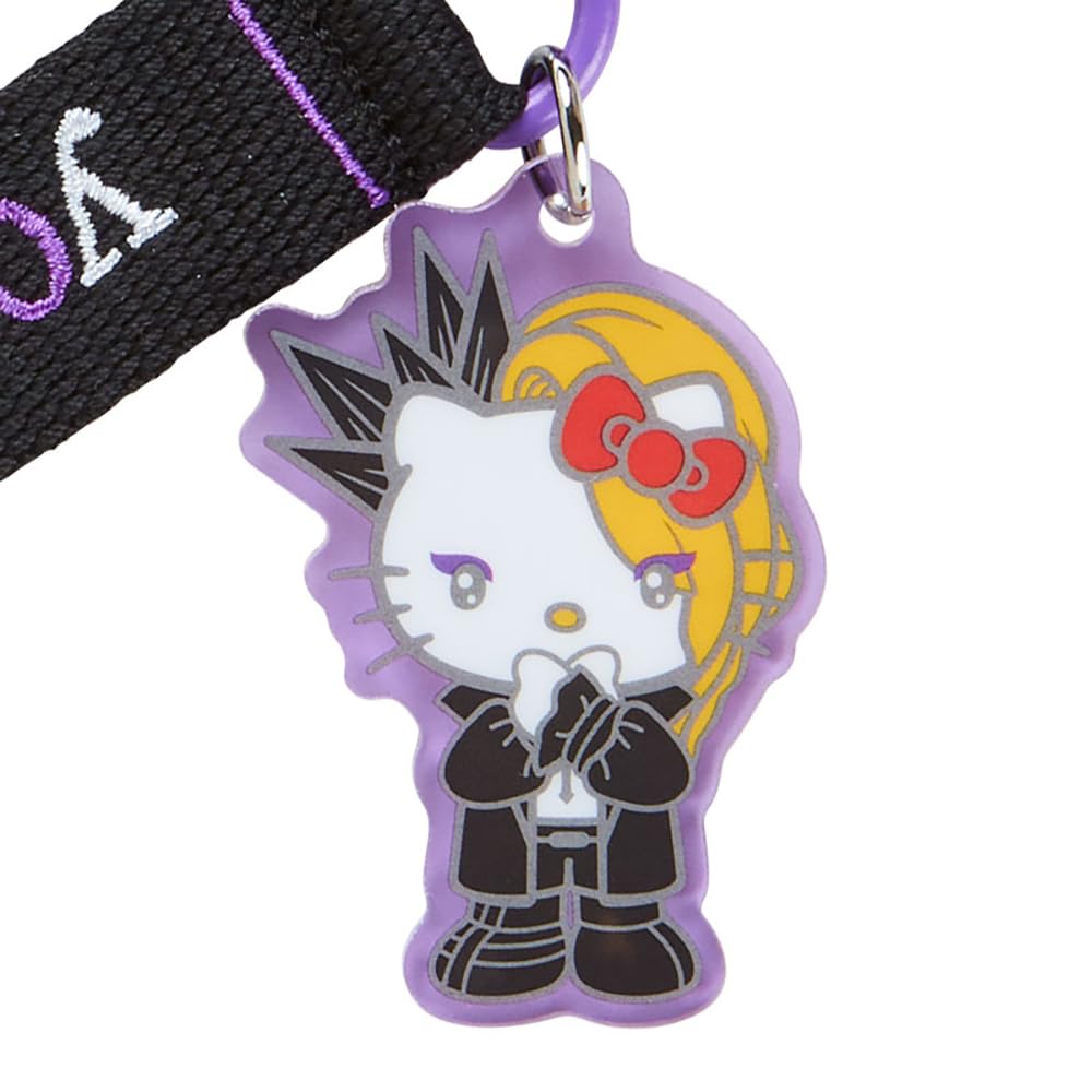 Sanrio Logo Embroidered Tag Character Grand Prize 1st Yoshikitty Hello 13 x 4 x 311316 Keychain, Edition, Kitty, 0.7 cm, Character,
