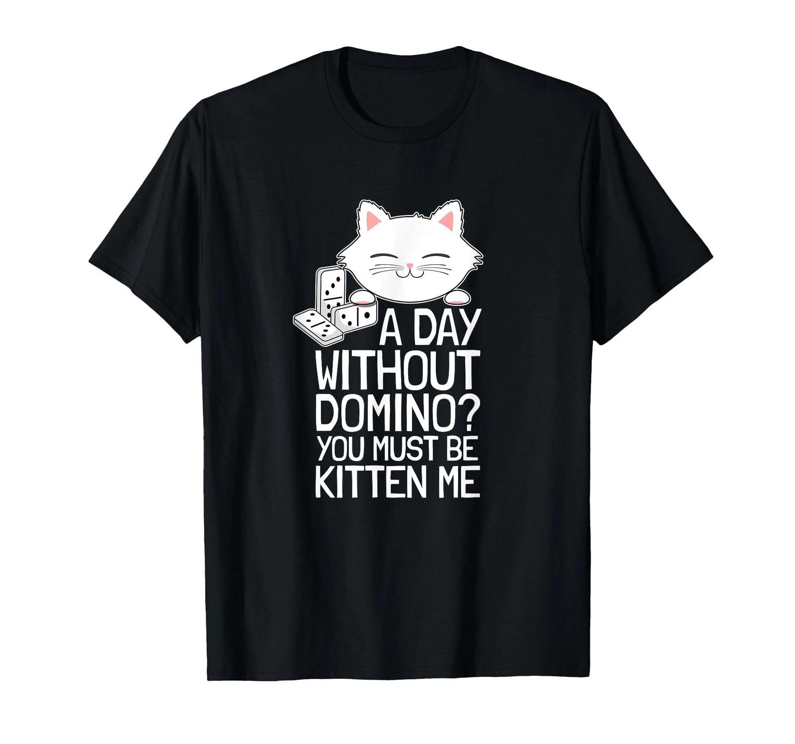 Domino Player, Domino Game, Cat, Kitten, Joking, T-Shirt_ S