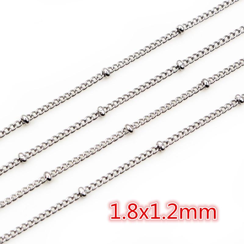 5 Meters/Lot Never Fade Stainless Steel Multi Styles Necklace Chains For DIY Jewelry Making Findings Accessories Handmade