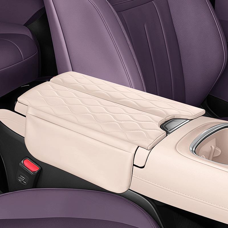 Dark Blue S07 Center Armrest Cover for Models 23-26, Height-Enhancing Leather.