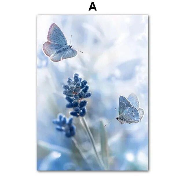 

Синий, белый цветок, картина на холсте, настенная живопись, одуванчик, пион, орхидея, постер и принт для современного дома, Декор в гостиную 21cm×30cm NoFrame