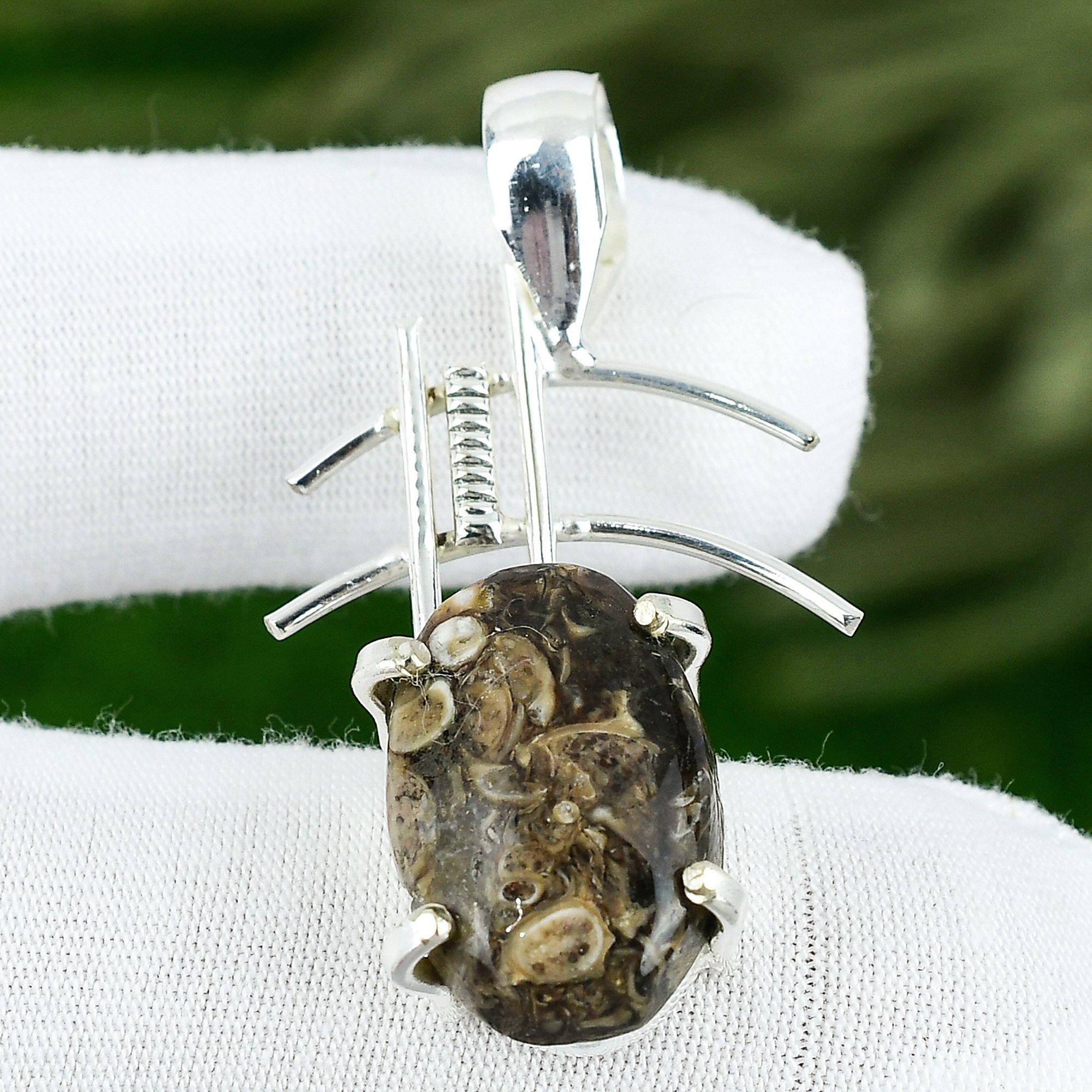 

Распродажа ко Дню дружбы Серебро стерлинговое Натуральный агат Туррителла Новый кулон Ювелирные изделия