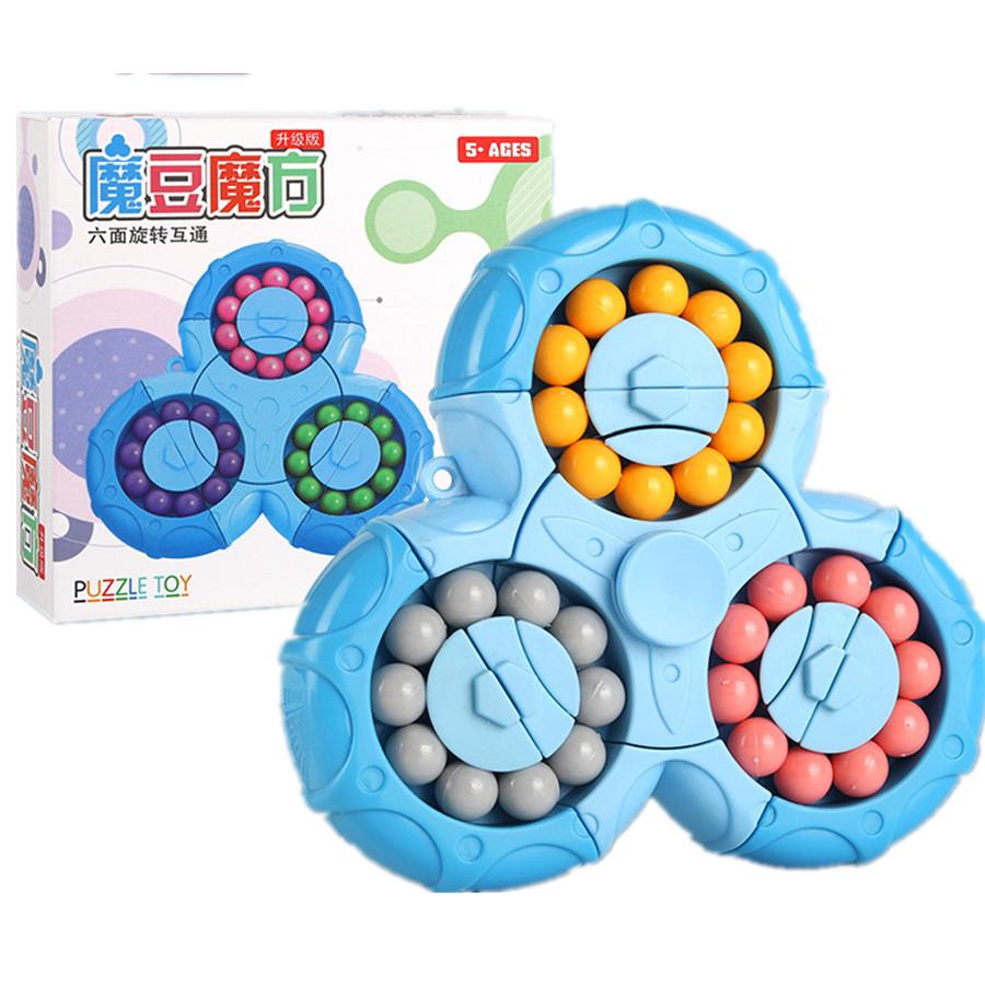 Magic Bean Cube Finger Gyro Rotating Antistress  Develop Intelligence Decompression Fidget Toy Adults Kids Gift