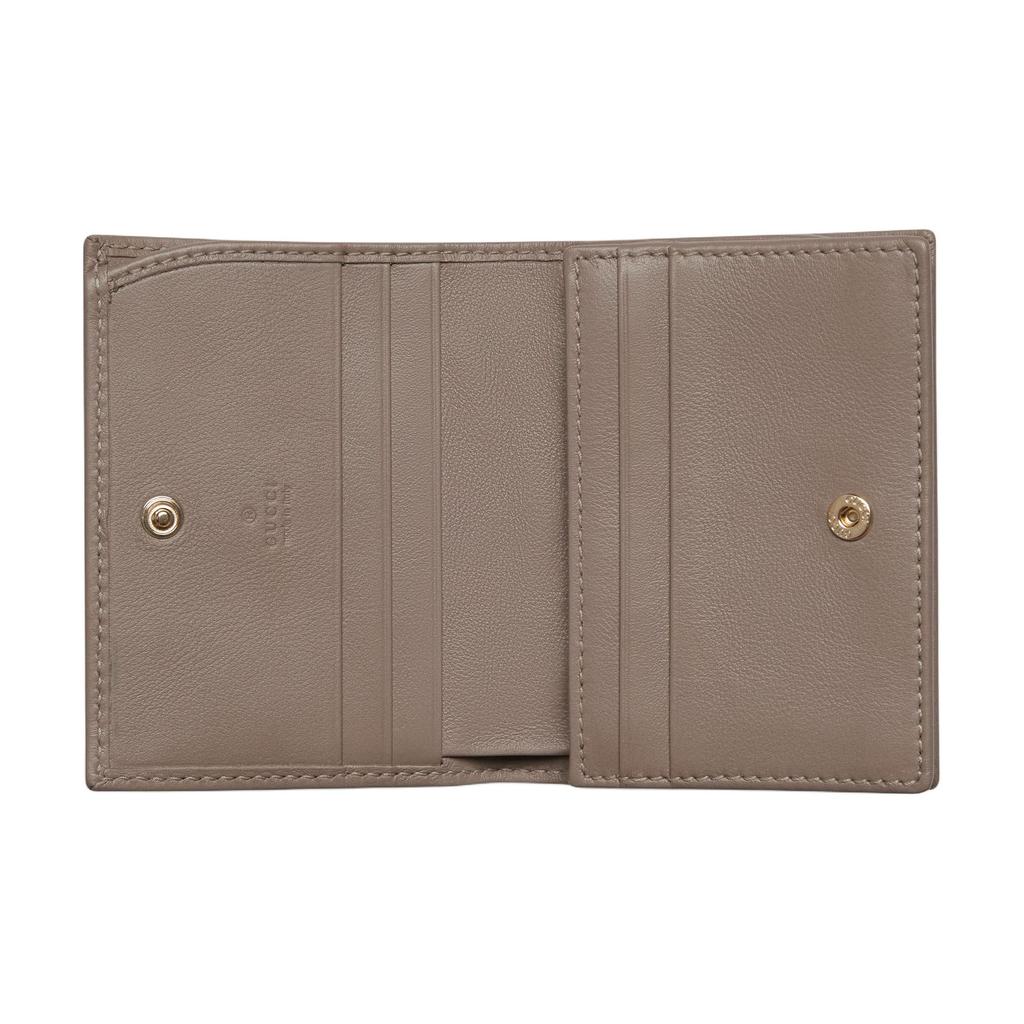 GUCCI GG Marmont Leather Wallet Women's Taupe 466492-DTDHD-1523