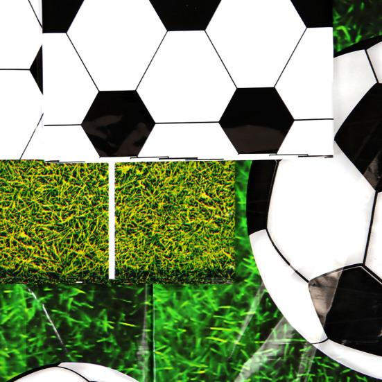 Decorative Football Tablecloth, Waterproof PE Design, Rectangular Tables Football Field Background Cloth, for Party Decorations