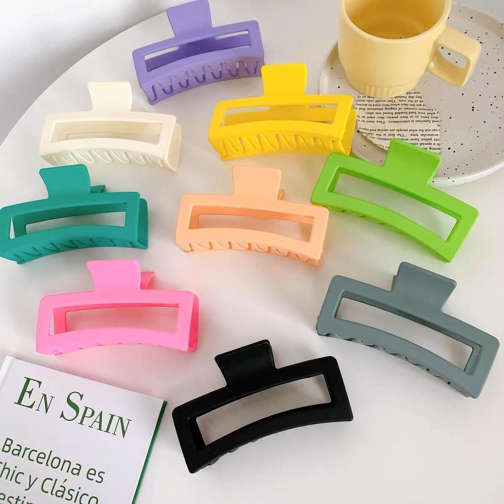 Extra Large 13CM Matte Rectangular Claw Clip, Women's Hair Styling Accessory