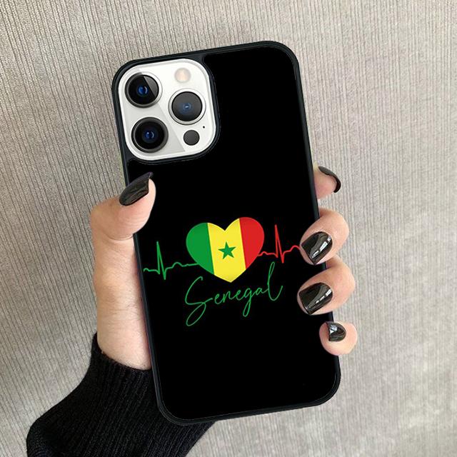 Senegal Flag Phone Case For iPhone 17 Air 16 16e 15 14 plus 11 12 13 Pro max Soft Bumper Shell Cover coque