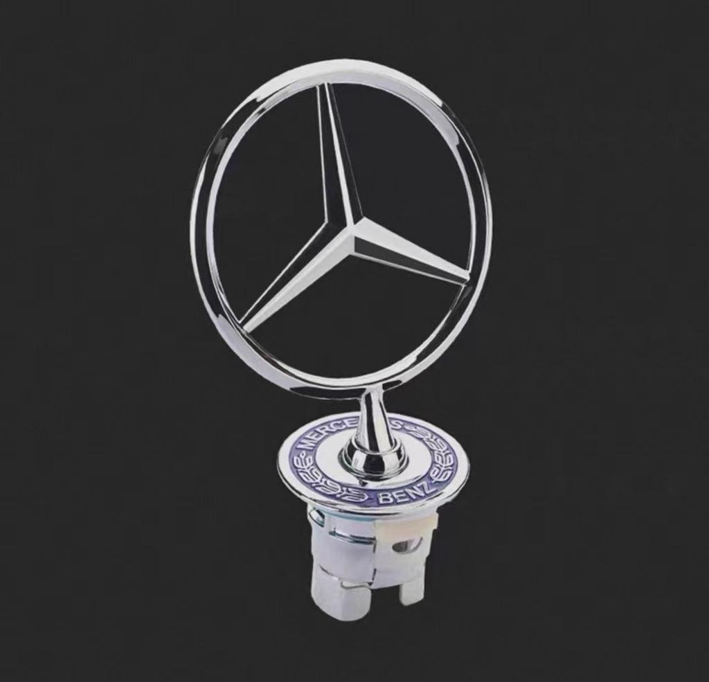 AABIE1 1PC 44MM Car Front Hood Modification Accessories Badge for Mercedes-Benz W211 W212 W213 W222 W210 W223 E200 E260 E300 S400