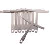 9 PCs Guitar Radius Gauge Set Stainless Steel T-shaped Guitar Builder Luthier Tool For Guitar Repair Bass Music Tool Kit
