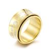 Golden Light Rotatable Ring Ring, Titanium Steel Men's Finger Trigger Jewelry