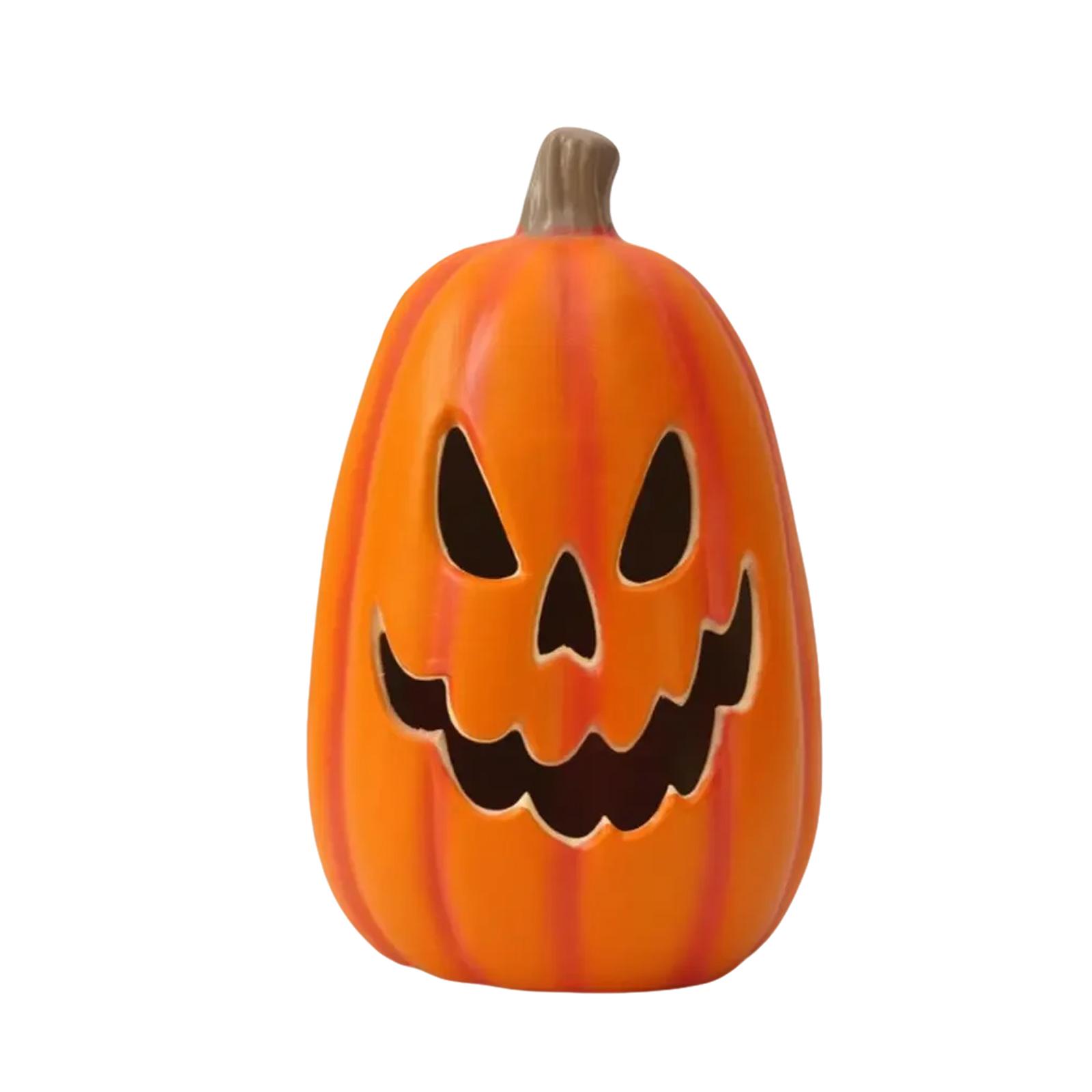 

16-Inch Halloween Luminous Hollow Pumpkin Ornaments Shopping Mall Window Scene Layout Decoration Props Pumpkin Night Light Ornaments One Size