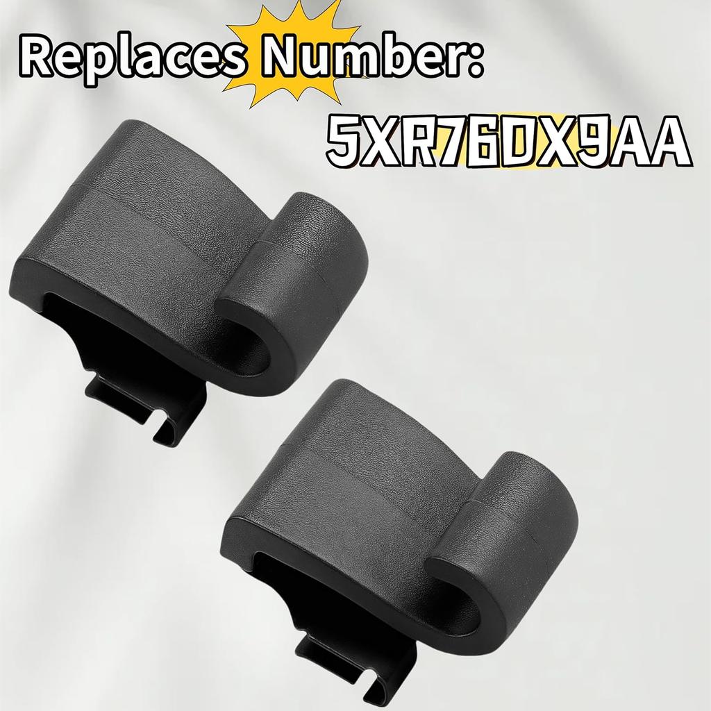 2PCS Window Shade Hook Compatible with Pacifica 2017-2024 and Voyager - Replaces OEM Part Number 5XR76DX9AA Car Sunshade Hook Clips