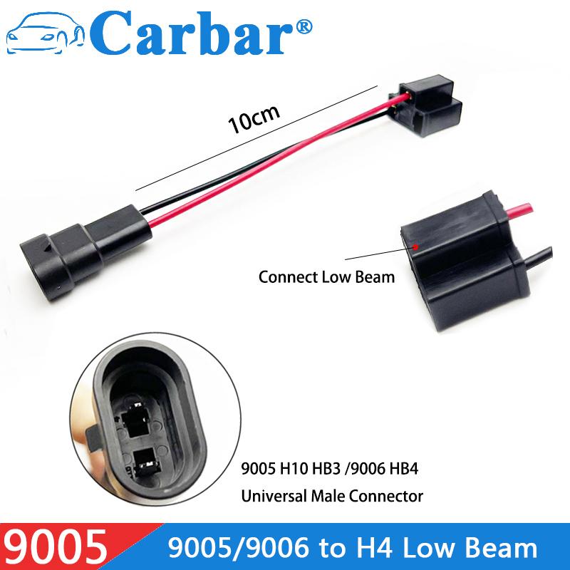9005 HB3 9006 HB4 Stecker auf H4 Buchse Abblendlicht Scheinwerfer Anschlussadapter Kabelbaum Buchse Scheinwerfer Nebelscheinwerfer Buchse