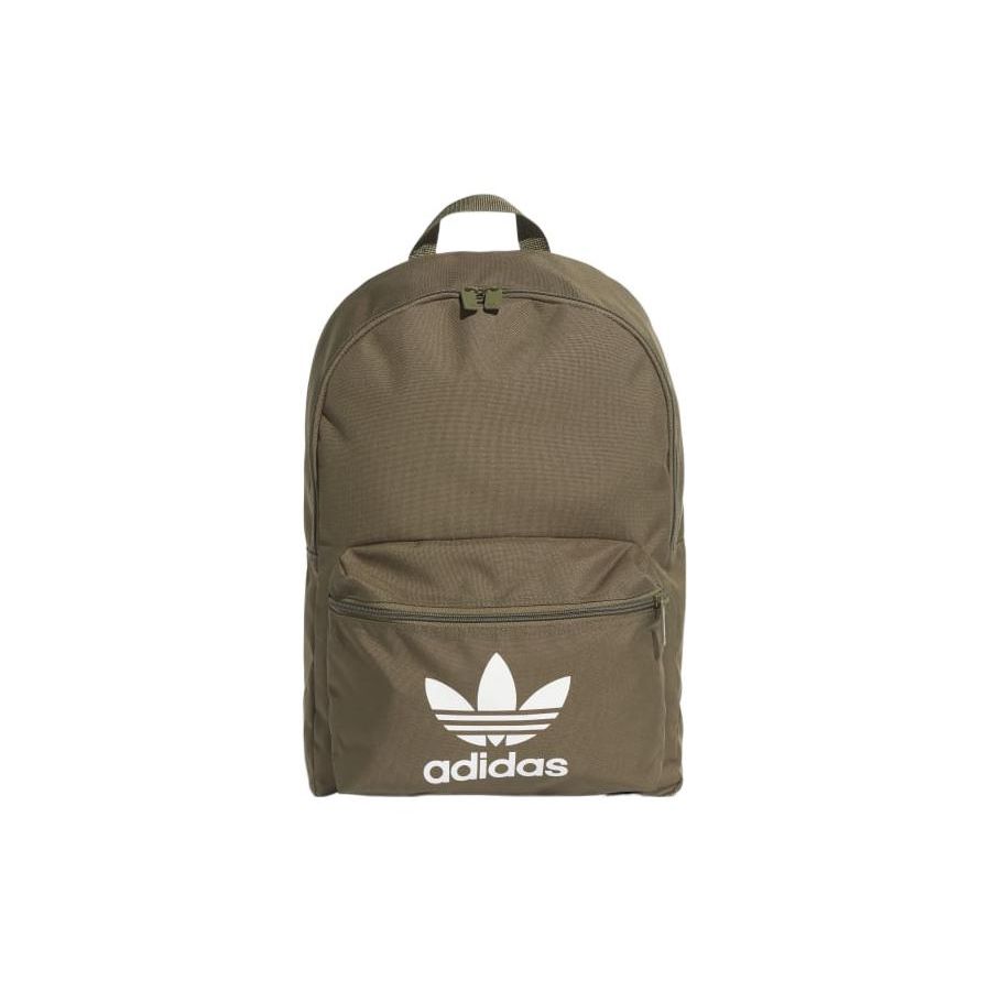Adidas Originals Classic Large Capacity Fabric Backpack Unisex Backpack Brown ED8670 Brown