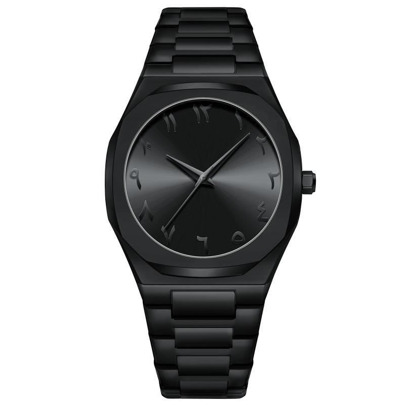 2025 Top Brand Black Men Quartz Watches for Male Clock Luxury Stainless Steel Band Fashion Men Wrist Watches Dropshipping