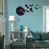 Silent Bat Silhouette Wall Clock - Modern Black Scary Bat Home Decor Clock
