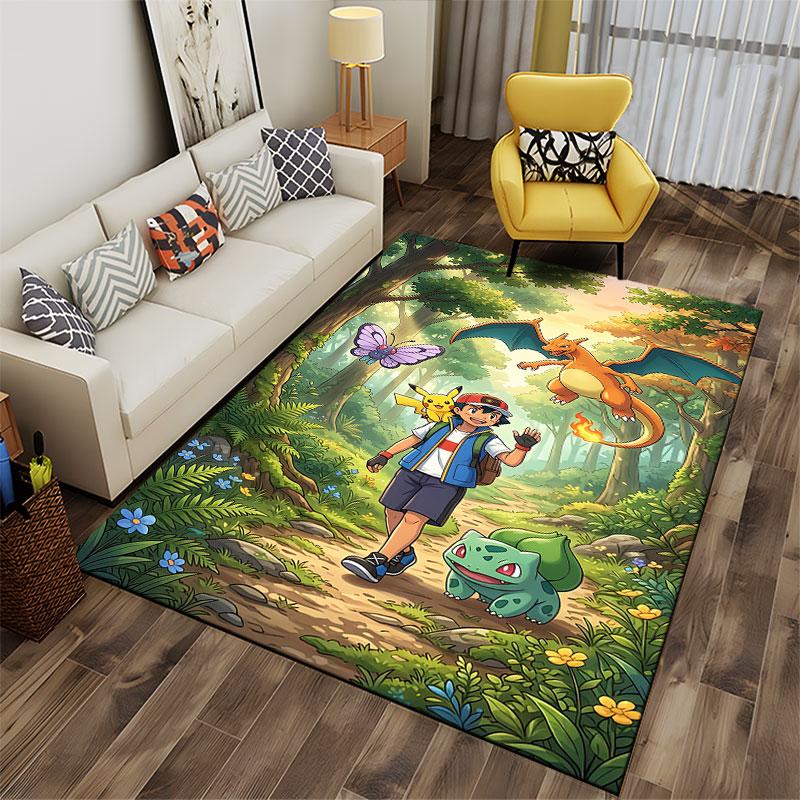 Anime Forest Adventure Carpet Suitable As a Non-slip Mat for the Living Room or Bedroom Sofa