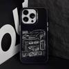 K-Knight Rider K-KITT Car Phone Case For iPhone 11,12,13,14,15,16,17,Pro,Max,Plus,E,Air,Mini IMD Matte Black