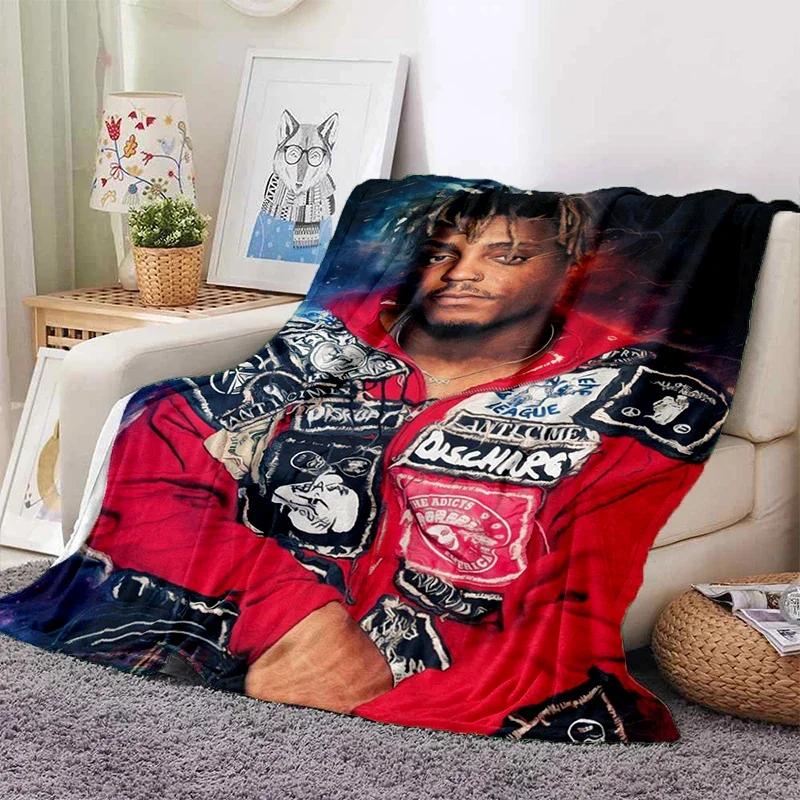 HD Juice WRLD 999 3D Legende Rapper Star Weiche Plüschdecke, Flanell-Überwurfdecke für Wohnzimmer Schlafzimmer Picknick Bett Sofa Abdeckung