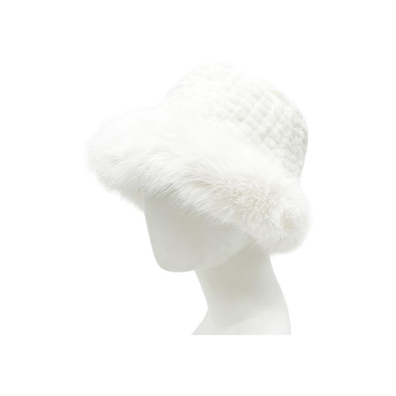 

Fisherman Hat Plush Winter Warm Bucket Hats Ear Protection Outdoor Cap Gift белый