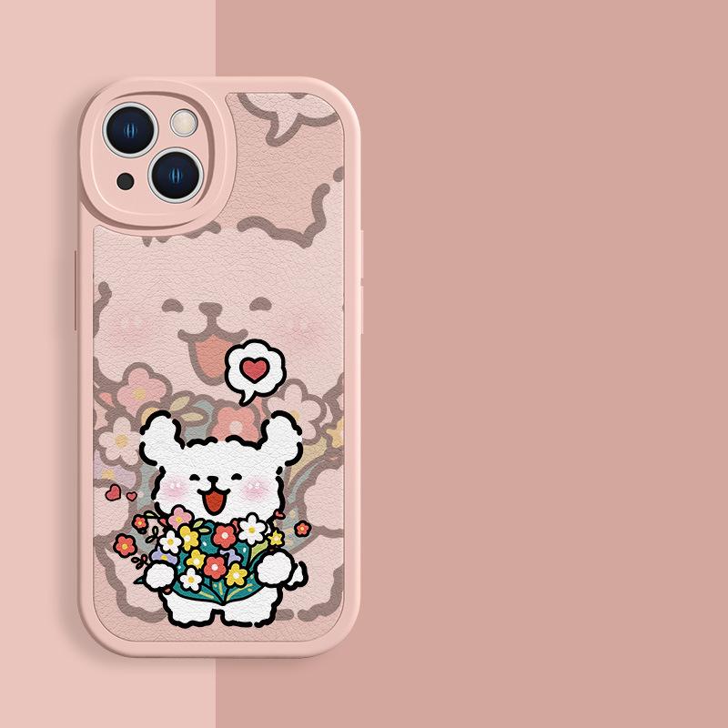 

Чехол для телефона для влюбленных, пар, подходит для iPhone 11 12 13 14 15 16 Pro Max XR X XS Mini 8 7 Plus SE 2020, прозрачный чехол, милый мультяшный пес iphone XS MAX