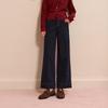 Sancai 2025 Winter Brushed Straight-Leg Cropped Jeans