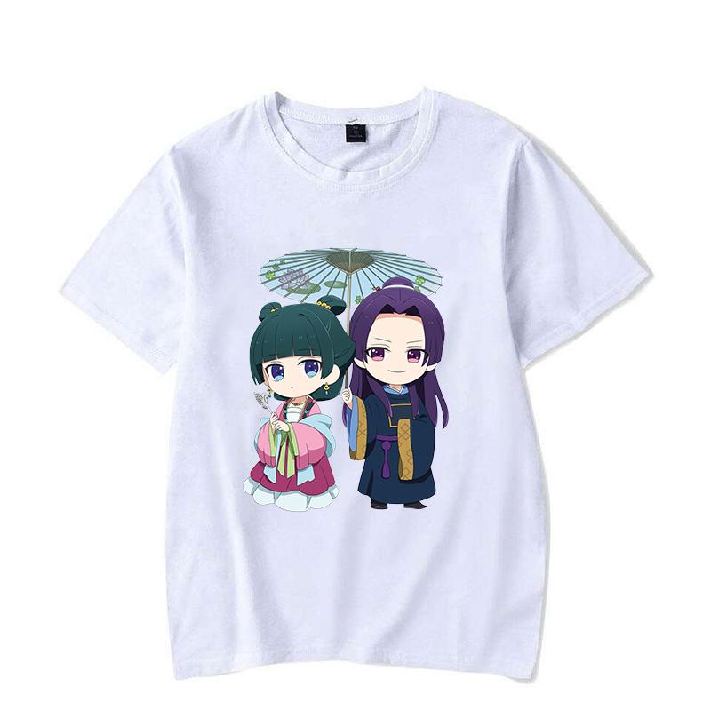 Funny Anime The Apothecary Diaries Print T-Shirt Women Men Loose Short Sleeve Round Neck Top Female Casual Shirt Tees