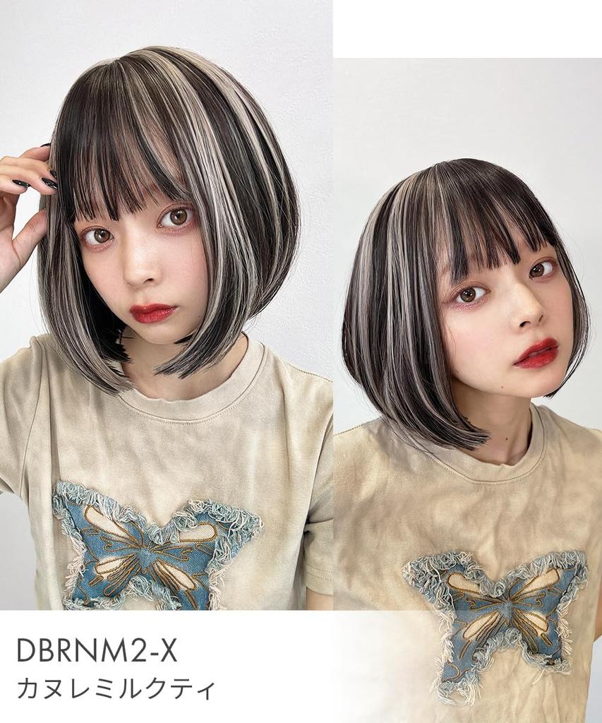 AQUADOLL (Aquadoll) Wig, Short Bob, Mont Blanc Color, Highlights, Full Wig, Blonde, Pink, One Size Fits All, D5PB-X. Berry Candy wg350D5PB-X