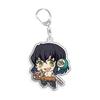 For Demon Slayer Genya Shinazugawa Tsuyuri Kanao Rengoku Kyojuro Acrylic Selfmade Cartoon Anime Keychain Pendant Toy Gift 5cm