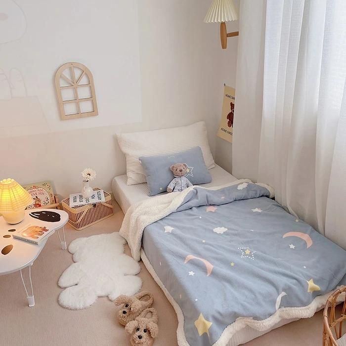 2025 New Printed Thickened Cartoon Milk Fleece Lamb Fleece Blanket Nap Blanket Sofa Blanket Spring and Autumn Season Available